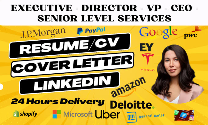 Gig Preview - Deliver executive resume writing, senior level professionals