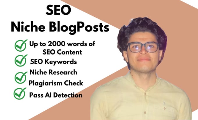 Gig Preview - Write SEO optimized niche blog post with keywords research