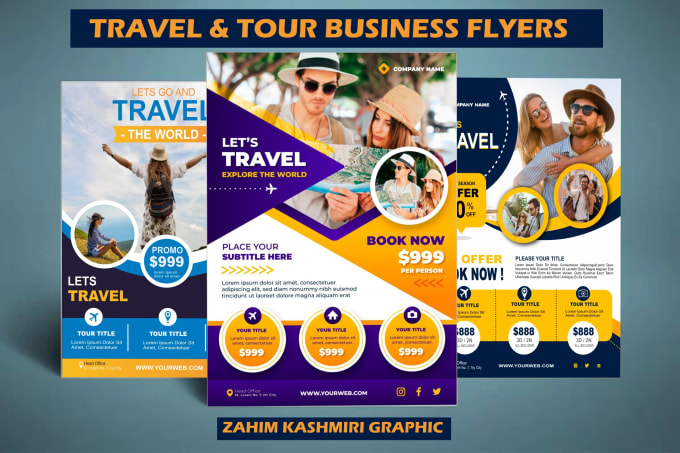 Gig Preview - Design creative tour, trip , holiday, travel itinerary or flyer poster