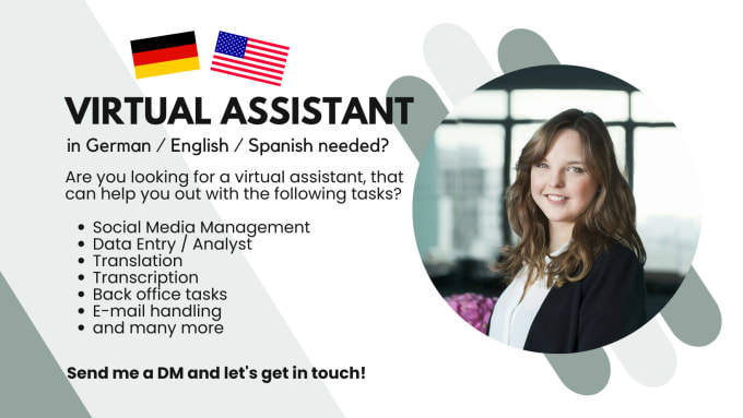 Gig Preview - Be your german virtual assistant