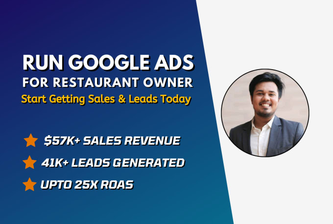 Gig Preview - Setup 10x ROI focused google ads campaign for restaurants