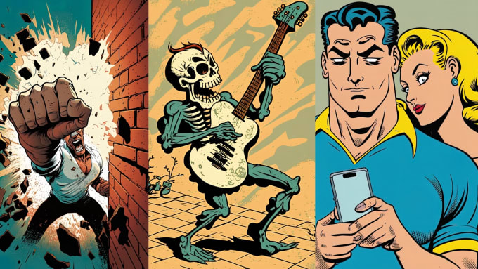 Gig Preview - Create a pop comic art