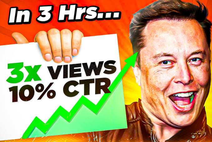 Gig Preview - Make view boosting youtube thumbnail in 3hrs