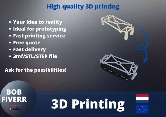 Gig Preview - Supply 3d printing service, ask for the possibilities