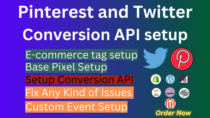 Gig Preview - Setup pinterest ads tag and twitter conversion API tracking via GTM