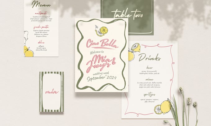 Gig Preview - Design elegant wedding stationery