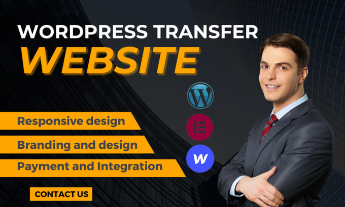 Gig Preview - Do wordpress transfer,revamp wordpress, webflow, wix, edit wordpress