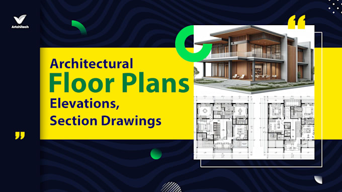 Bestseller - be an architect or draftsman for 2d color floor plans, landscape site plans