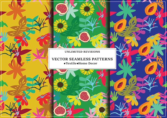 Gig Preview - Design seamless pattern textile prints pattern design