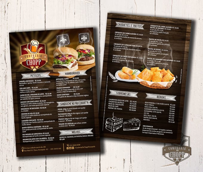 Gig Preview - Design digital menu, food menu, tv menu and restaurant menu for your business