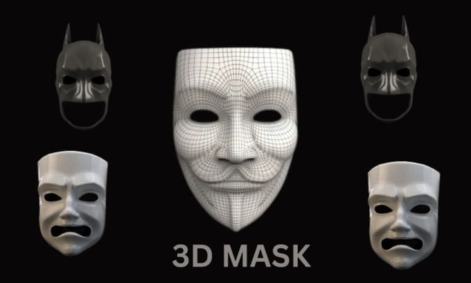 Blank face mask 3D model