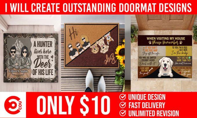 Gig Preview - Create outstanding doormat designs