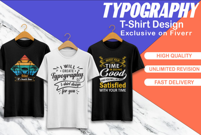 Gig Preview - Provide you creative typography t shirt design