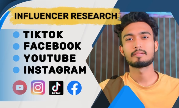 Bestseller - be tiktok, instagram, facebook any find influencer research