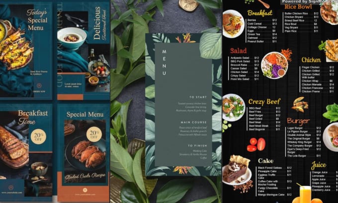 Gig Preview - Depict the latest  menu card  in 1 hour for you