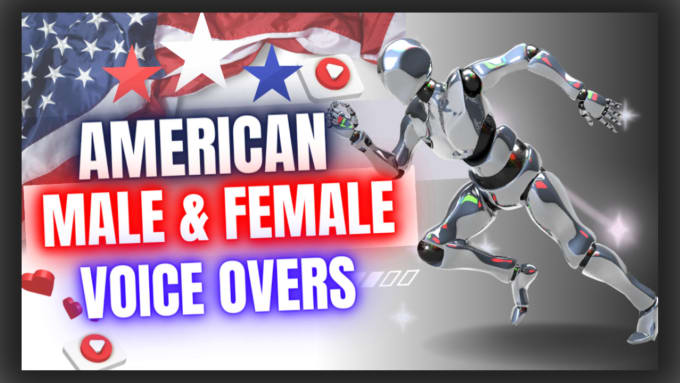 Gig Preview - Record a professional ai american male and female voice over