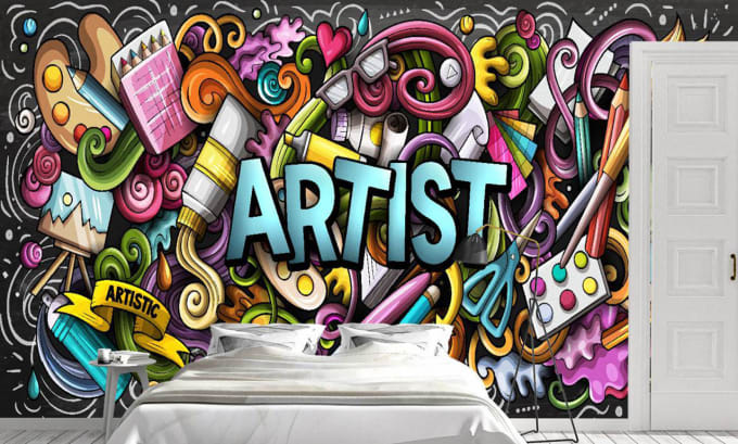 Gig Preview - Do amazing wall art, decal, mural, doodles, graffiti design