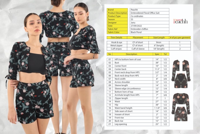 Gig Preview - Design your fashion collection with tech packs