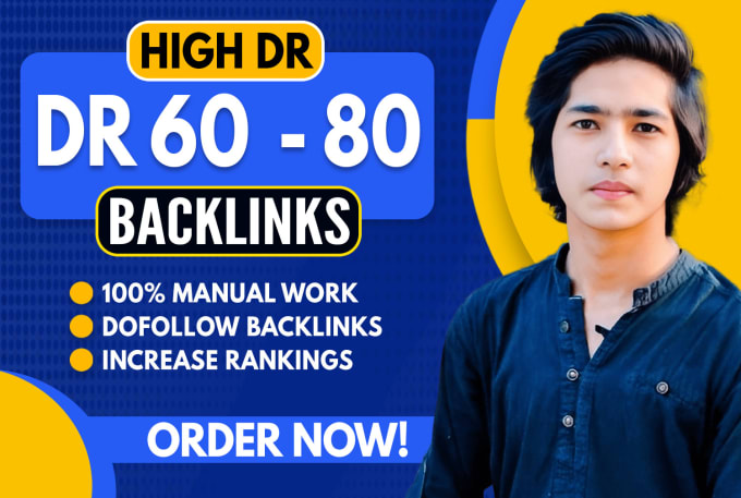 Gig Preview - Make high DR domain rating 60 to 80 homepage dofollow SEO backlinks