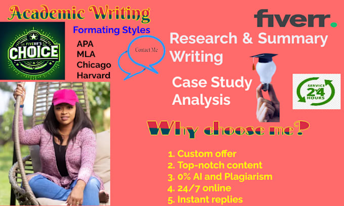 Gig Preview - Do urgent research and summary writing, case study analysis