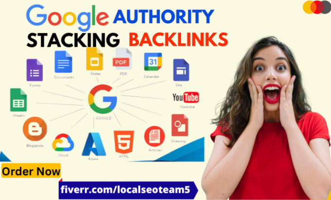 Gig Preview - Do google authority stacking entity and rys stacking backlinks for local SEO