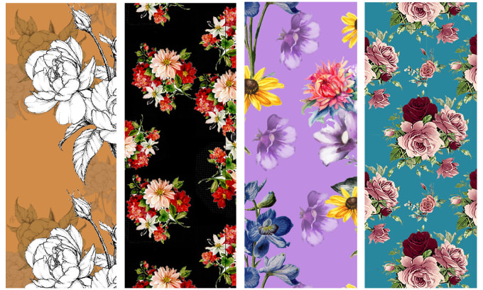 Gig Preview - Design floral seamless textile patterns