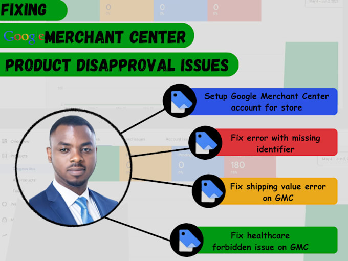 Gig Preview - Setup google merchant center and fix gmc errors and disapproved products