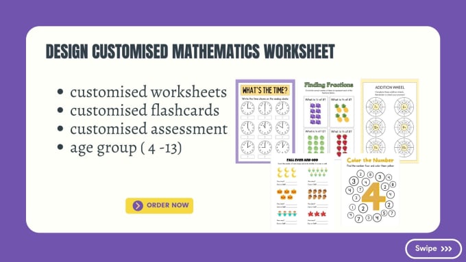 Gig Preview - Design custom math worksheets for you