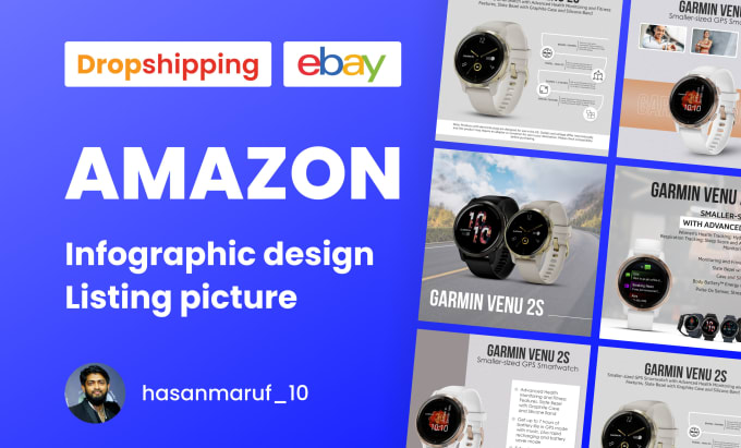 Gig Preview - Design amazon, bol infographic, product listing pictures, product photography