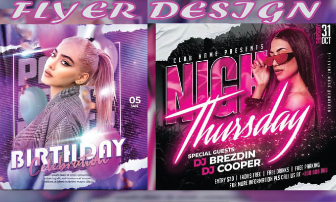 Gig Preview - Design professional event flyer, party flyer design and club flyer