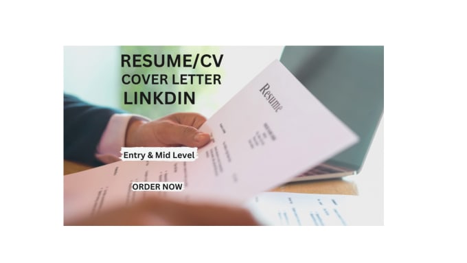 Gig Preview - Professionally write and edit resume CV cover letter linkedin