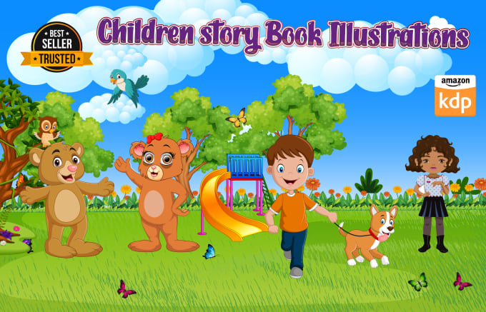 Gig Preview - Do children story book illustration for amazon kdp publishing