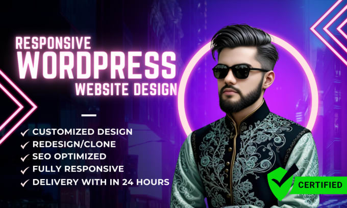 Gig Preview - Create a responsive and SEO friendly wordpress website for your business