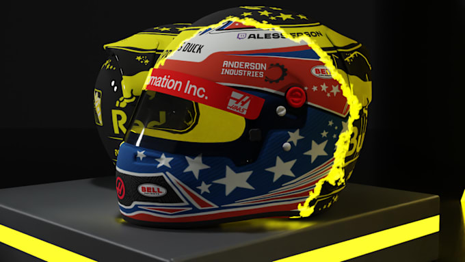 Gig Preview - Do your custom helmet for f1 24, iracing or assetto corsa