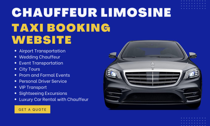 Gig Preview - Build chauffeur limousine website, taxi booking website with reservation