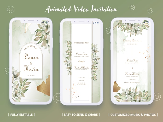 Gig Preview - Create digital wedding invitation video or any event