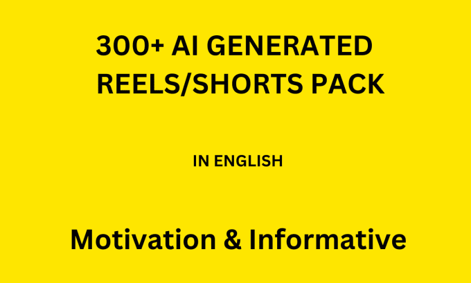 Gig Preview - Provide 300 viral ai reels shorts videos without watermark