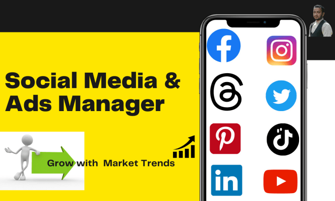 Gig Preview - Be your social media manager and ads manager