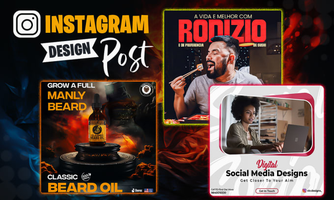 Gig Preview - Do creative instagram social media post design