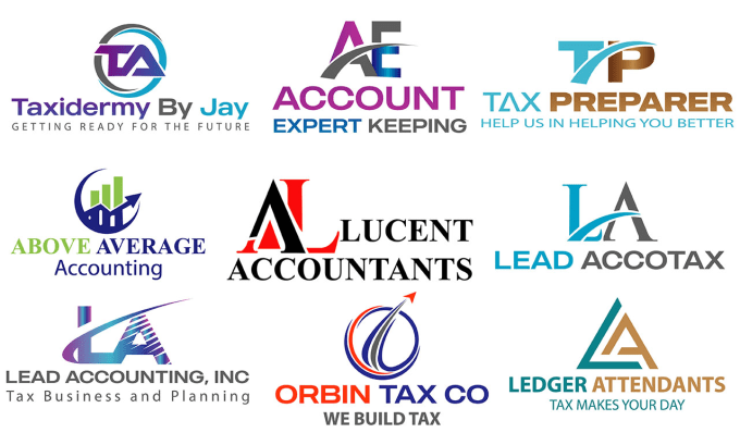 Gig Preview - Design accounting  bookkeeping  tax preparation auditing logo