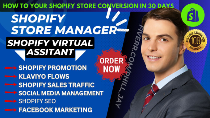 Gig Preview - Boost shopify sales marketing virtual assistant store manager shopify promotion