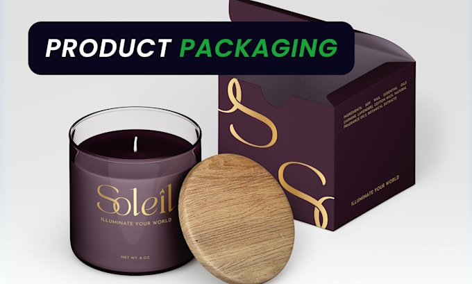 Gig Preview - Design custom luxury candle label, product label design