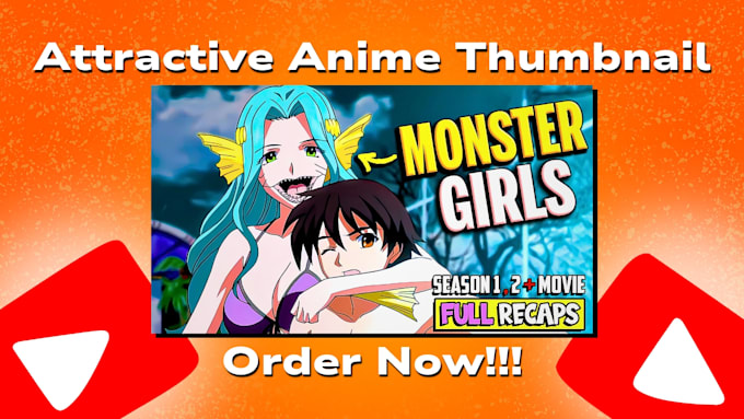 Gig Preview - Design view boosting anime youtube thumbnail