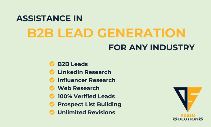 Gig Preview - Be your virtual assistant for b2b lead generation