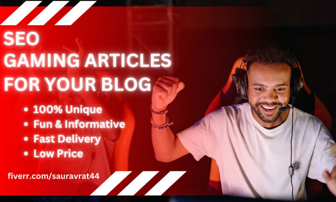 Gig Preview - Write a creative SEO article for your gaming blog