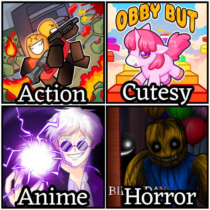 Gig Preview - Draw your roblox game cover icon