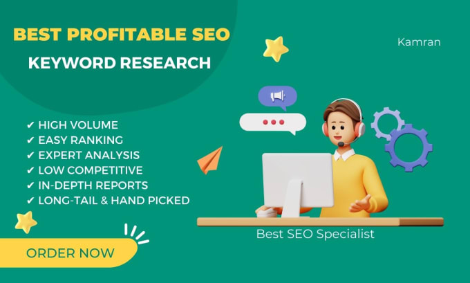 Gig Preview - Do the best profitable SEO keyword research for your website