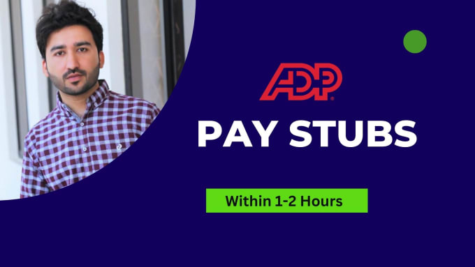 Gig Preview - Create adp pay stubs, check stubs for apartment car apt