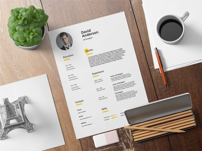 Gig Preview - Design a creative CV, resume for you in less than 24 hours