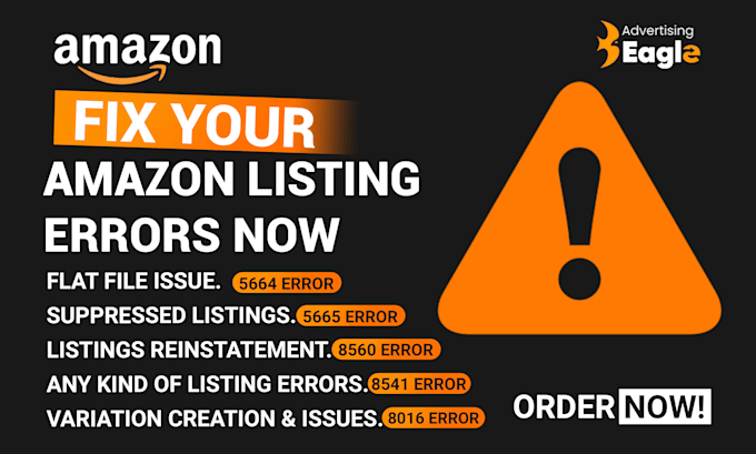 Gig Preview - Fix any amazon listing error code 5665, error 8541, flat file issue